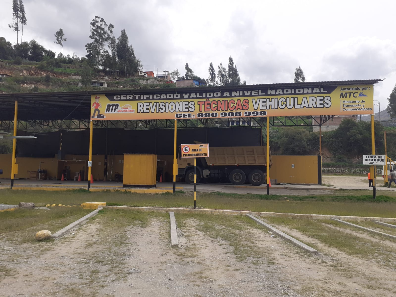 Image of a vehicle inspection certificate being issued